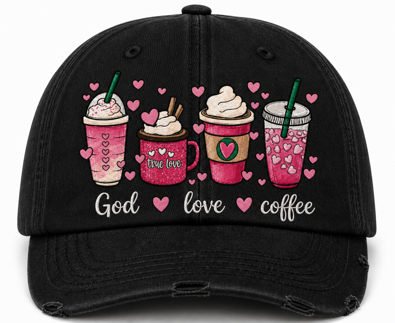 God, Love, Coffee (Pink)