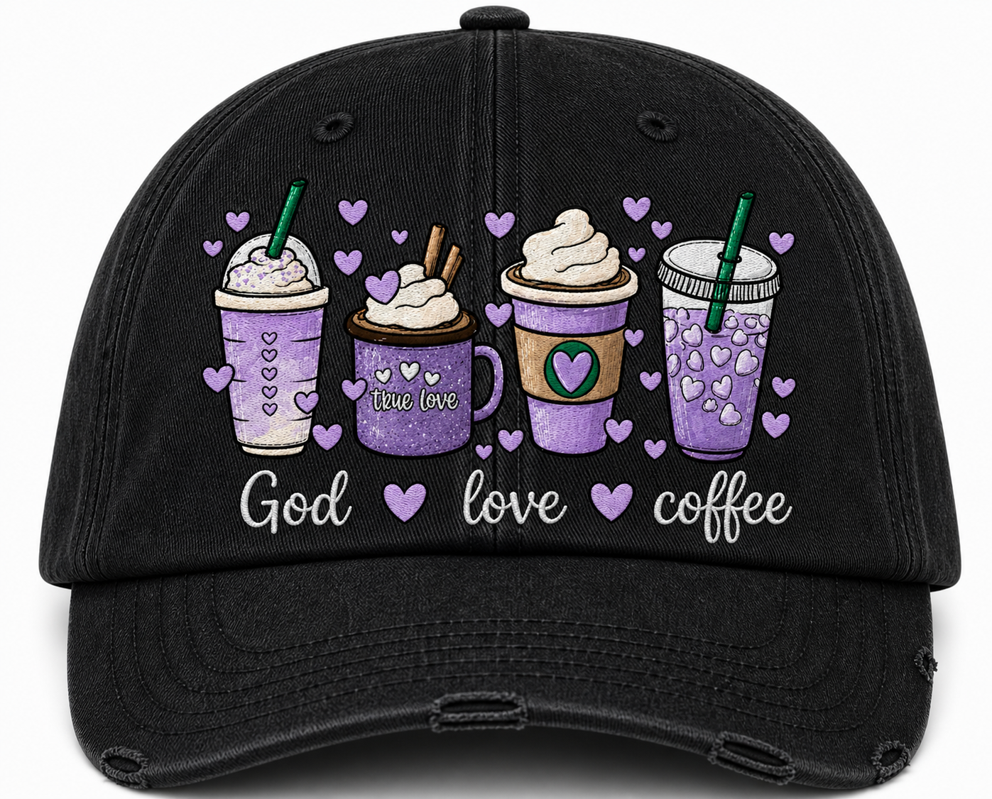 God, Love, Coffee (Purple)